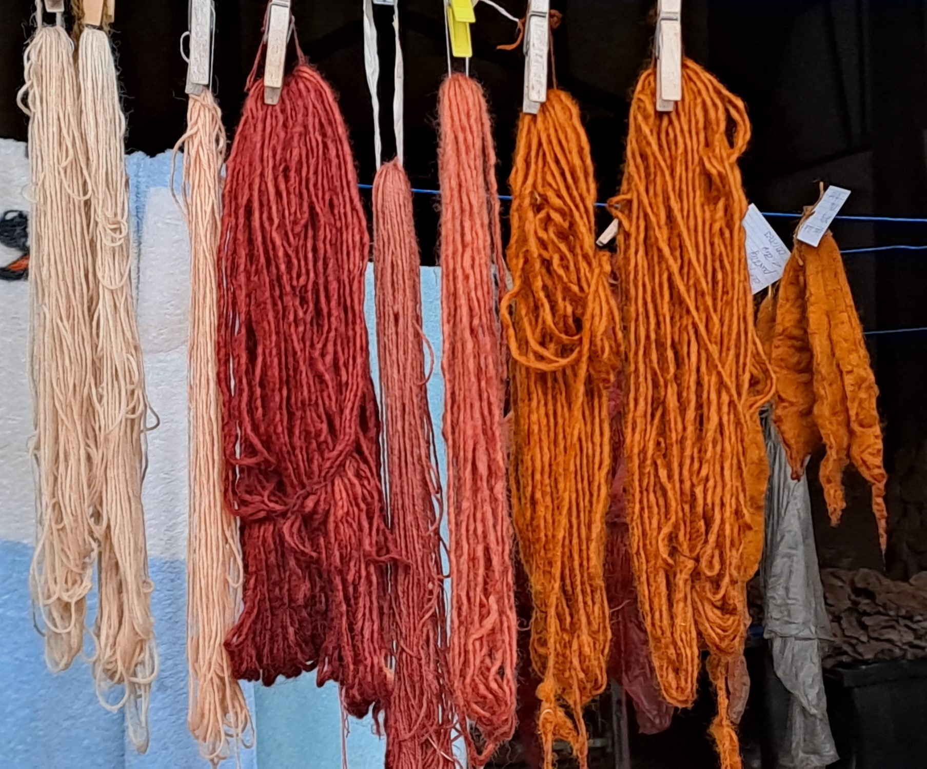 fertig gefärbte Wolle